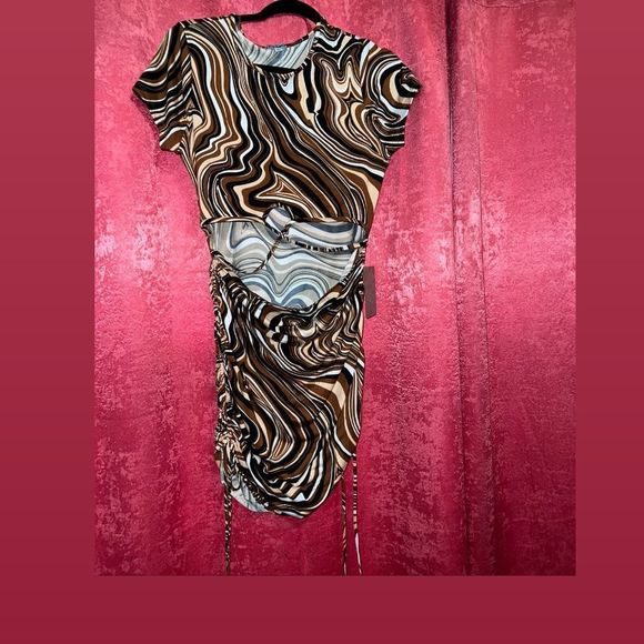 𝅺❤️NEW SEXY‼️BODYCON BROWN DRESS - Picture 3 of 4